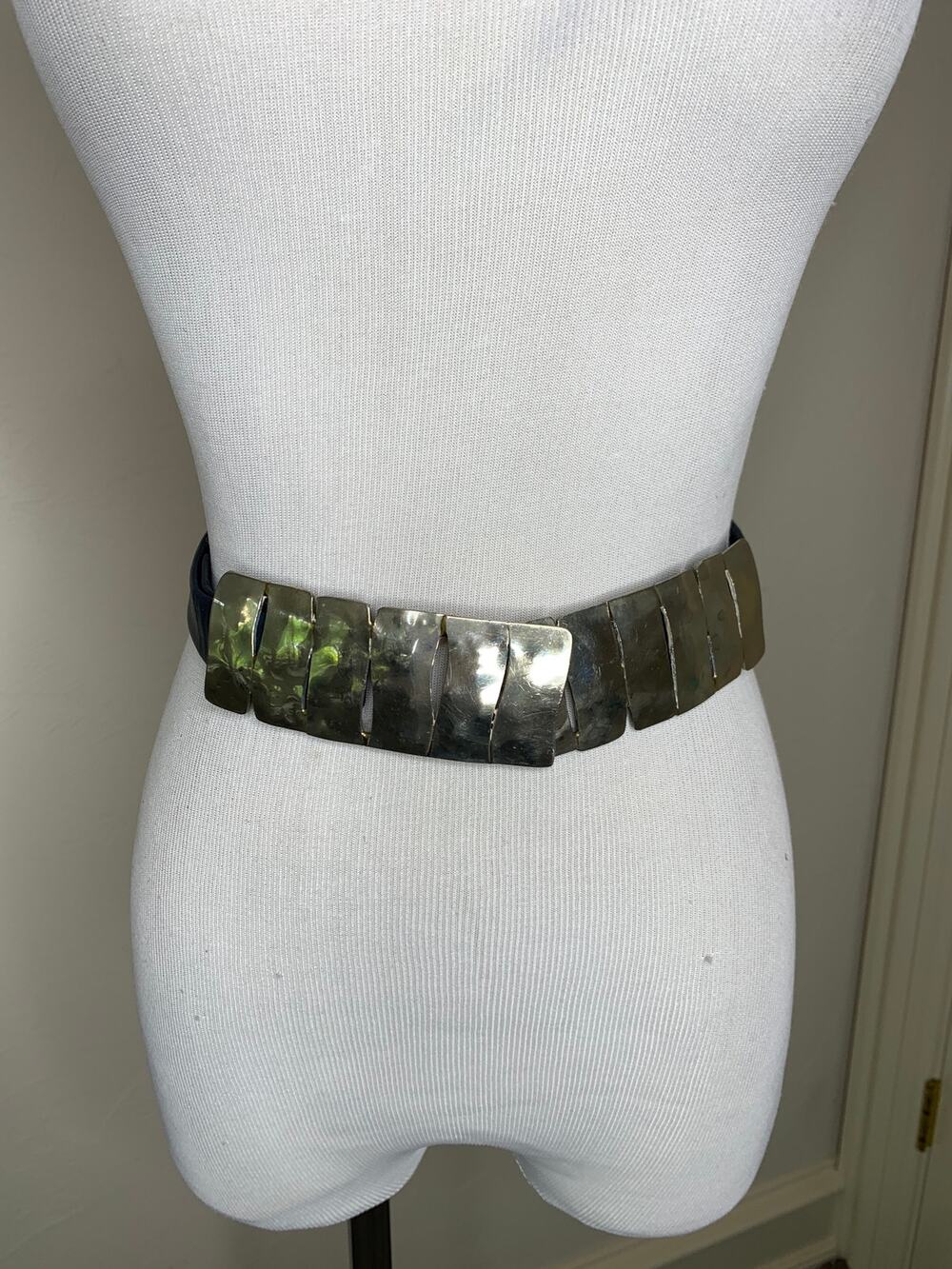 Bonnie Boynton Leather One-size-fits-all Black ? Blue Belt